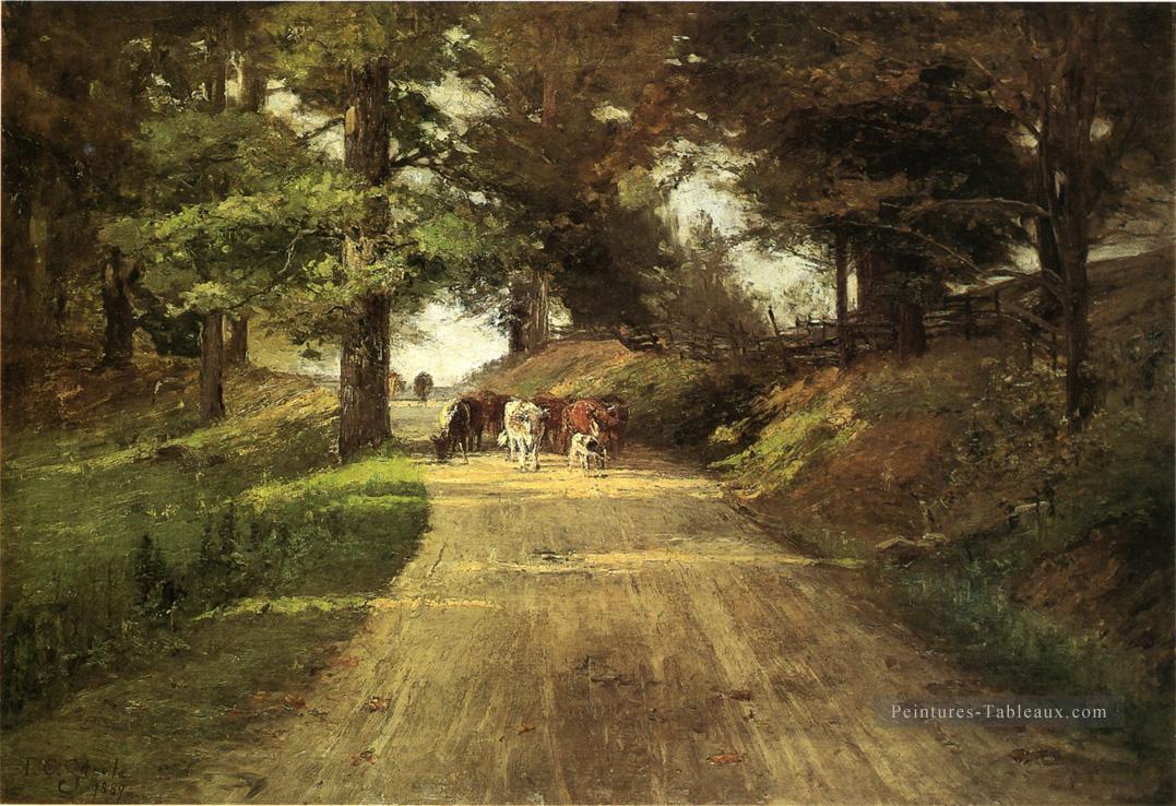Une Indiana Road Impressionniste Indiana Paysages Théodore Clement Steele Peintures à l'huile